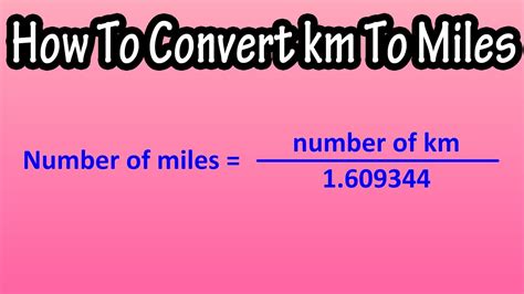 Converting Kilometers to Miles